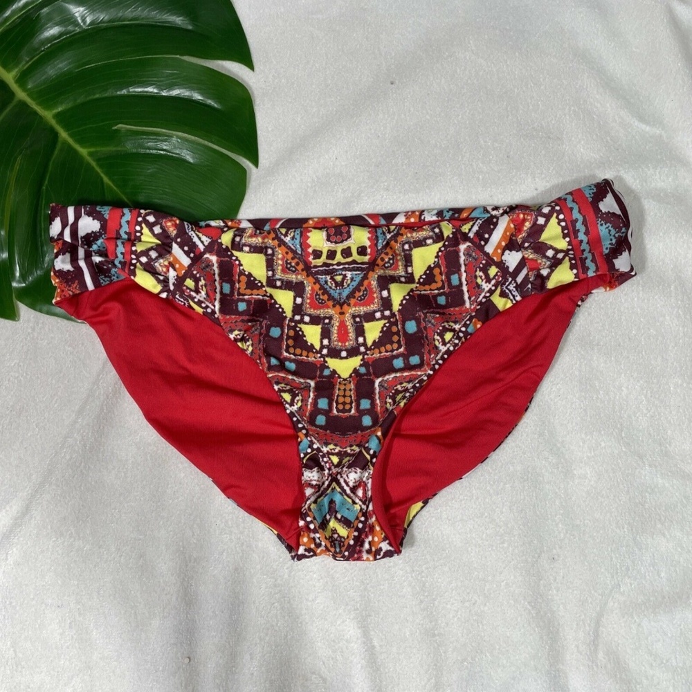 NEW Becca Tab Side Printed Hipster Bikini‎ Bottom Small
